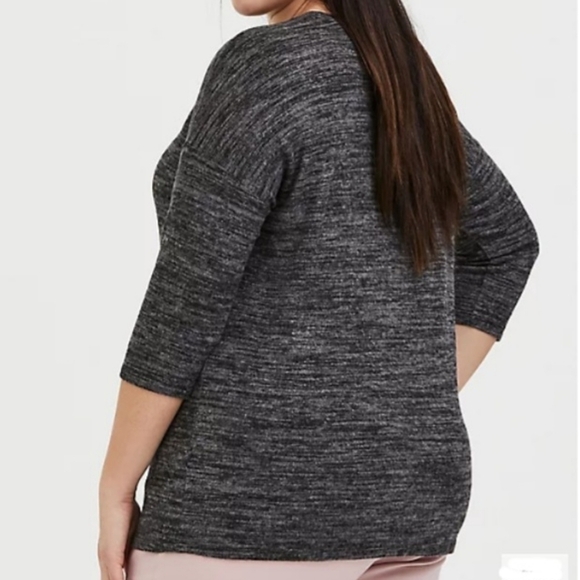 Torrid Super Soft Plush Black Marled Top 3X - Picture 2 of 6